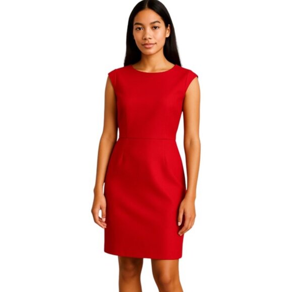 Banana Republic Factory Dresses & Skirts - J. Crew Factory Size 8 Red Sleeveless Crewneck Wool Sheath Dress NEW WITH TAGS
